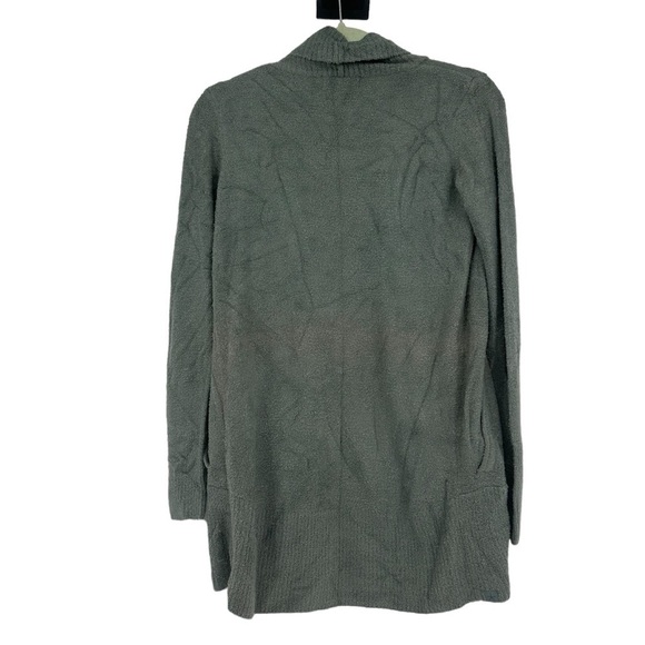 Barefoot Dreams Cozy Chic Lite XS/S Circle Open Front Cardigan in Spruce Green - Picture 2 of 4